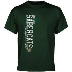  San Jose SaberCats Green Vertical Destroyed T shirt 