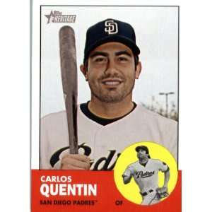 2012 Topps Heritage 254 Carlos Quentin   San Diego Padres (ENCASED MLB 