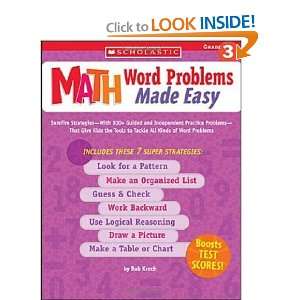  Math Word Problems Made Easy Grade 3 [Paperback] Bob 