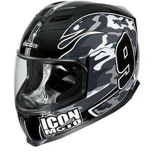  Icon Airframe Team Helmet   2X Large/Black Automotive
