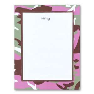  Pink and Green Camouflage Notes Stationery Health 