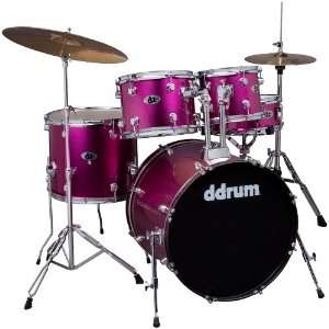  Ddrums D2   Pink 5 Piece Drum Set: Musical Instruments
