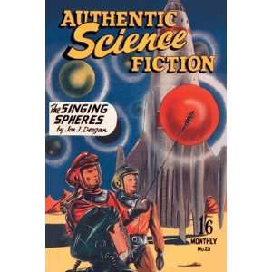  Authentic Science Fiction The Singing Spheres   Poster 
