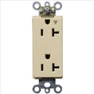 Morris Products Decorator Isolated Ground Duplex Receptacle Ivory 20A 