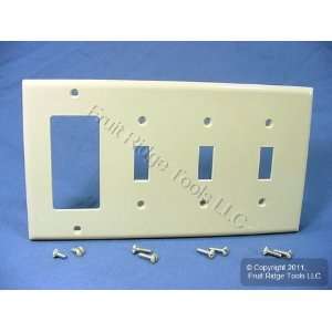 10 Leviton Ivory 4 Gang UNBREAKABLE Thermoplastic Combination Switch 