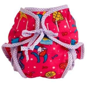  Kushies Reusable Swim Diaper   Pink Print  Medium Baby