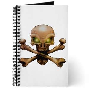  Journal (Diary) with Skull and Crossbones with Green Eyes 