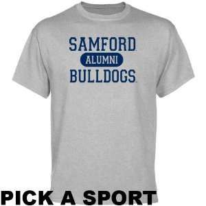 Samford Bulldogs Ash Custom Sport T shirt  Sports 