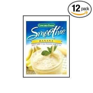 Concord Banana Smoothie Mix, Net Wet 2 Oz (57g) (Pack of 12)  