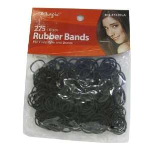  Black Hair Rubber Bands