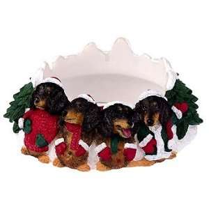  Christmas Black Doxie Candle Ring