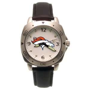 Denver Broncos Ladies Pro Leather Watch:  Sports & Outdoors