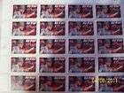 MINT CONDITION SET OF 20 PAUL BEAR BRYANT STAMPS RED BAR