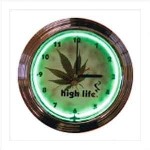    marijuana neon clock High Life Marijuana Neon Clock