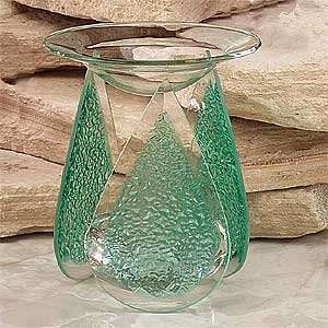    Tear Drop Teal Design Glass Base Oil Burner