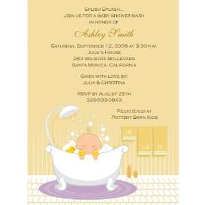  Bath Time Neutral Baby Shower Invitations   Set of 20 