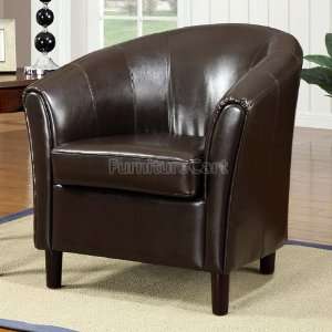   Rich Chocolate Barrel Back Accent Chair by Coaster Furniture & Decor