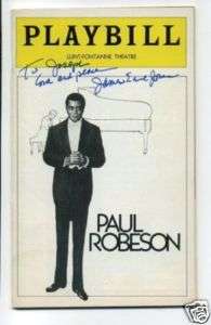 James Earl Jones Paul Robeson Signed Opening Night Autograph Playbill 