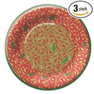 Ideal Home Range 10.5 Inch Paper Plates, Willow Birds Pattern, 8 Pack 