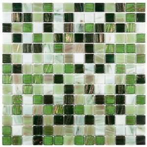  Fused Glass Forest 12 x 12 Inch Glass Mosaic Wall Tile (13 