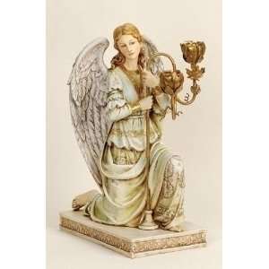   Angel Religious Christmas Pillar Candle Holder: Home & Kitchen