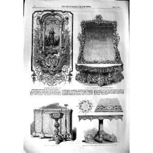  1851 FURNITURE PAINTED BLIND FURNITURE TABLE GLASS