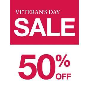  Veterans Day Sale Red Sign