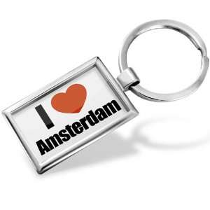  Keychain I Love Amsterdam region: the Netherlands   Hand 