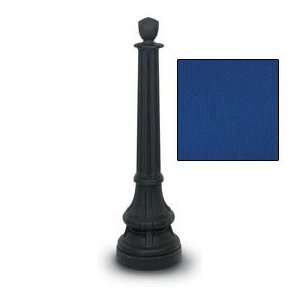  Formal Colonial Tape Post With 73 Royal Blue Tape And Acorn Finial