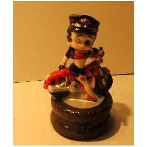  Betty Boop Porcelain Clasp Box 3 Tall Biker Toys & Games