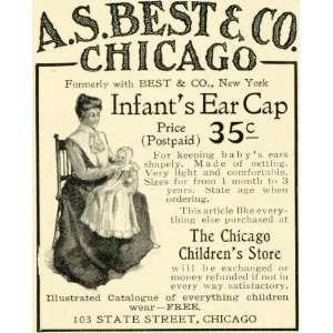   Cap Baby Bonnet Pricing A. S. Best   Original Print Ad