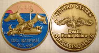 USS Batfish SS 310 Submarine Challenge Coin USN DFB  