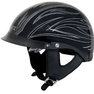  AFX FX 200 Half Motorcycle Helmet w/ Dual Shields Black 