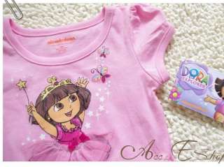 DORA THE EXPLORER Girl Kids 18M 5Y Fairy Costume Party Summer Dress 
