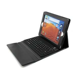   Keyboard with Faux Leather Case Stand for Samsung P7510 (Black Color
