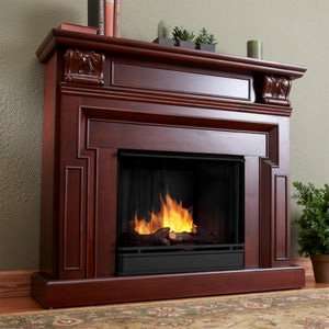  Real Flame Kristine Indoor Gel Fireplace in Mahogany