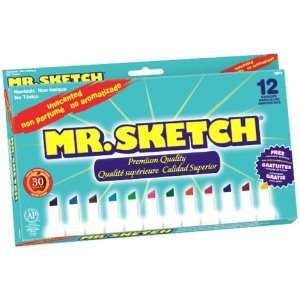 Mr. Sketch Scented Watercolor Markers, 12 Colors 