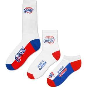  Los Angeles Clippers Mens 3 Pair Sock Pack: Sports 