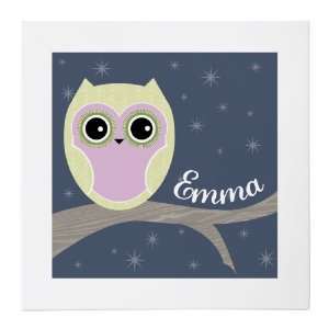 Emma and the Owl 20x20 Gallery Wrapped Canvas