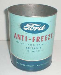 Vintage Ford Anti Freeze Alcohol One Gallon Round Can 1 Gal Oil Sign 