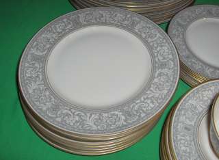   China Renaissance 47 Pc Set Silver Gold Holiday Service For 8  