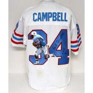  Earl Campbell Autographed Uniform   w Rare Handpainted 