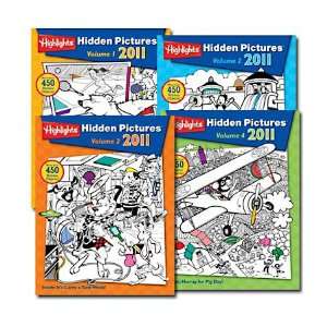  Highlights Hidden Pictures 2011   4 book set Toys & Games