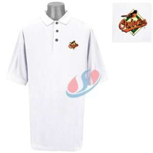  Baltimore Orioles MLB Classic Polo Shirt (White): Sports 