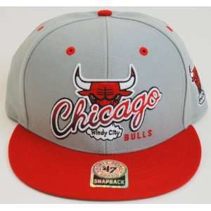  47 Brand NBA Chicago Bulls Gray Tricky Lou MVP Snapback 