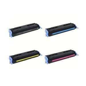  4 Pack HP Compatible Q6000A, Q6001A, Q6002A, Q6003A Toner 