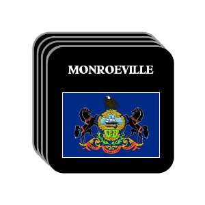 US State Flag   MONROEVILLE, Pennsylvania (PA) Set of 4 Mini Mousepad 