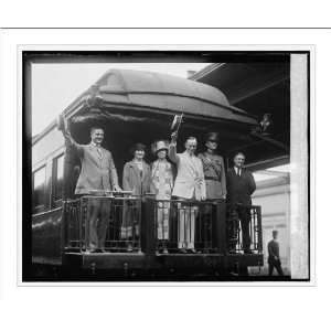  Historic Print (L) Coolidges leaving for Swampscott, Mass 