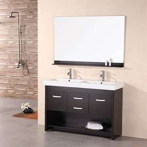 : Design Element USA DEC074 Citrus Double Sink Bathroom Vanity: Home 