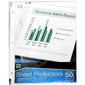  Corner Office Sheet Protectors, 50 ea